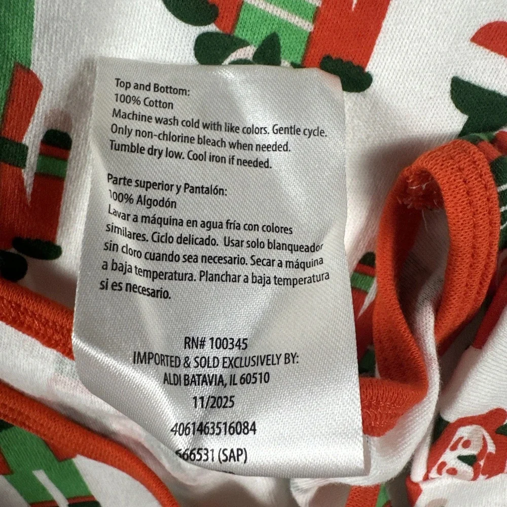 Christmas Nutcracker Pajama Set Kids 12 NWT Holiday Matching Family Snug Fit